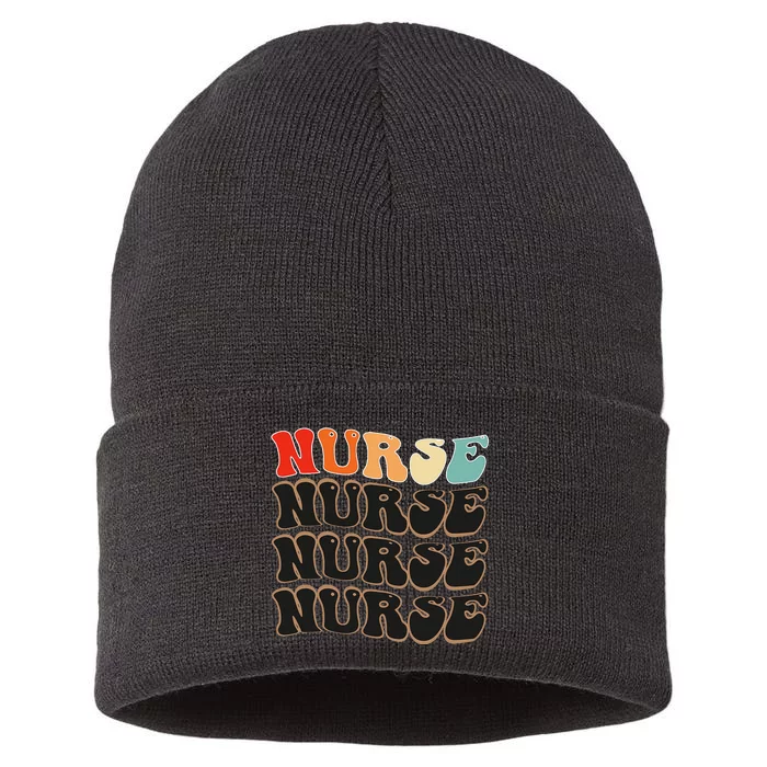 Groovy Nurse  Future Nurse Appreciation Nursing Sustainable Knit Beanie