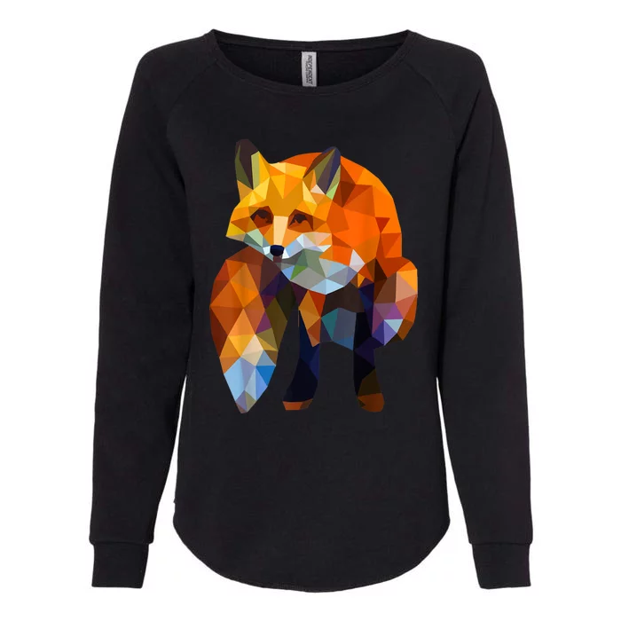 Geometric Nature Fox Cool Cute Graphic Art Womens California Wash Sweatshirt