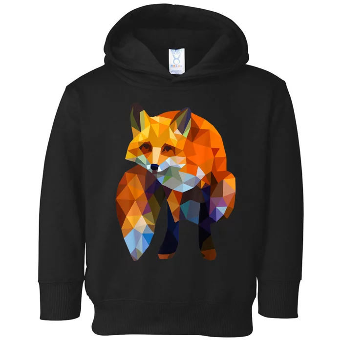 Geometric Nature Fox Cool Cute Graphic Art Toddler Hoodie