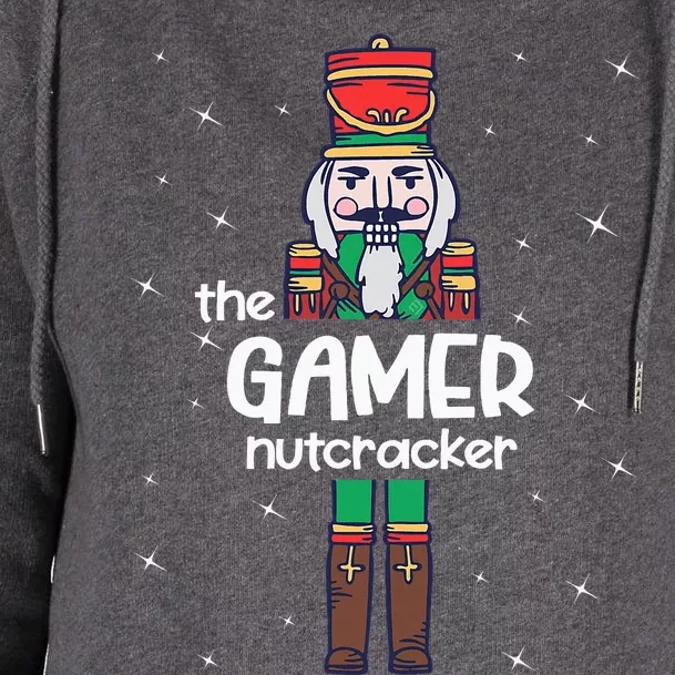 Gamer Nutcracker Family Matching Funny Pajama Womens Funnel Neck Pullover Hood