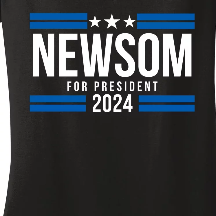 Gavin Newsom For President 2024 Gavin Newsom 2024 Women's V-Neck T-Shirt