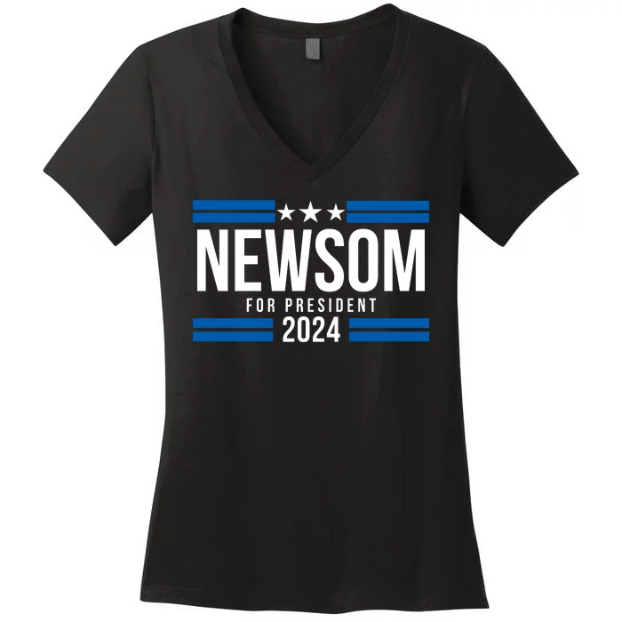 Gavin Newsom For President 2024 Gavin Newsom 2024 Women's V-Neck T-Shirt