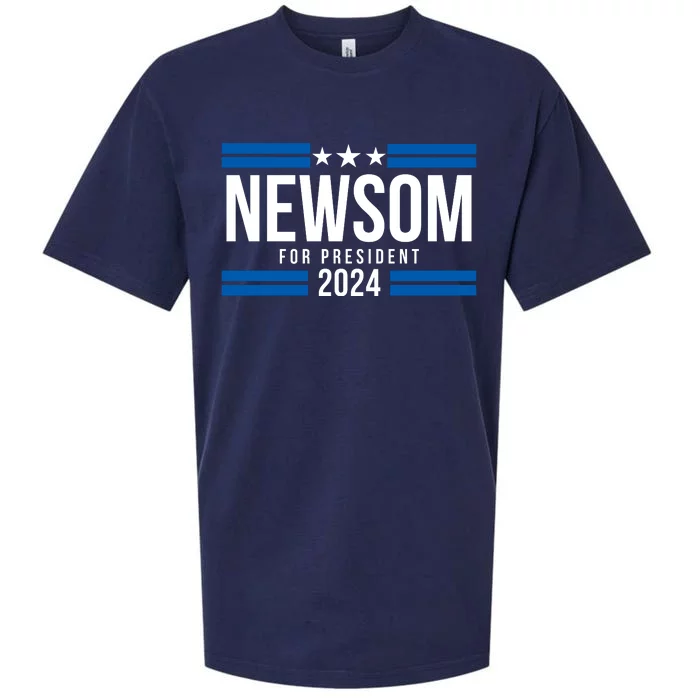 Gavin Newsom For President 2024 Gavin Newsom 2024 Sueded Cloud Jersey T-Shirt