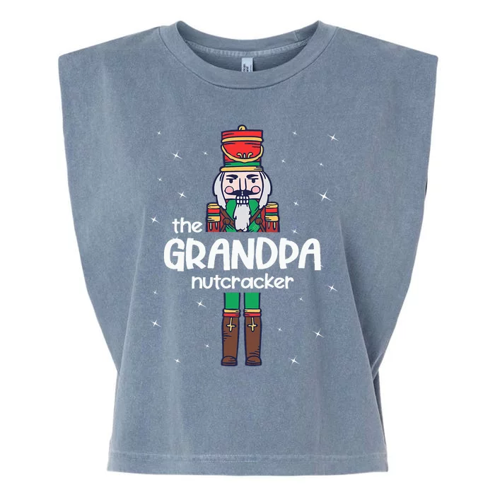 Grandpa Nutcracker Family Matching Funny Pajama Garment-Dyed Women's Muscle Tee