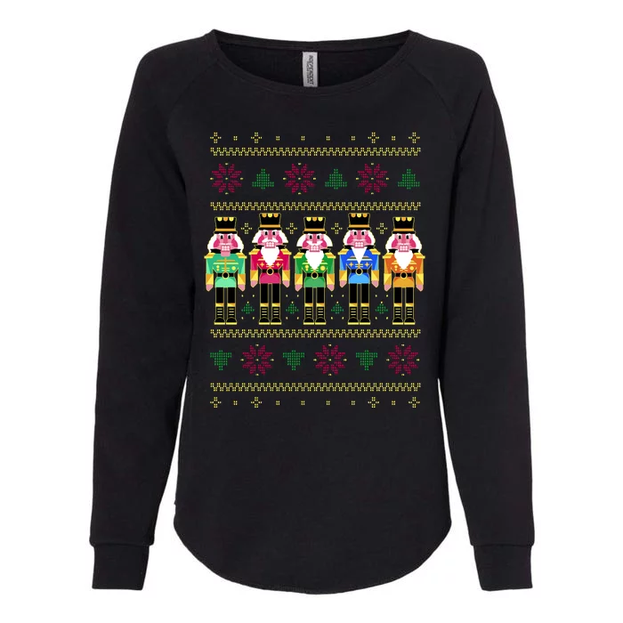 Golden Nutcracker Funny Jolly & Merry Ugly Christmas Womens California Wash Sweatshirt