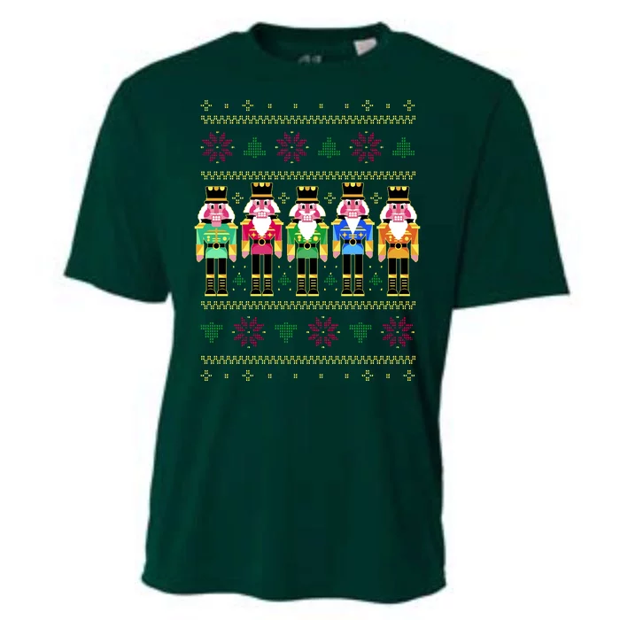 Golden Nutcracker Funny Jolly & Merry Ugly Christmas Cooling Performance Crew T-Shirt