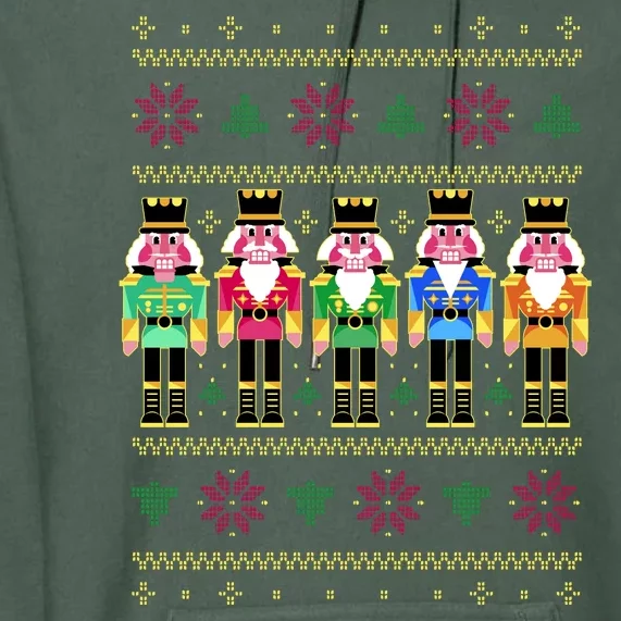 Golden Nutcracker Funny Jolly & Merry Ugly Christmas Premium Hoodie