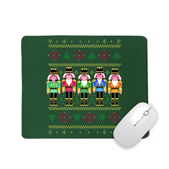 Golden Nutcracker Funny Jolly & Merry Ugly Christmas Mousepad