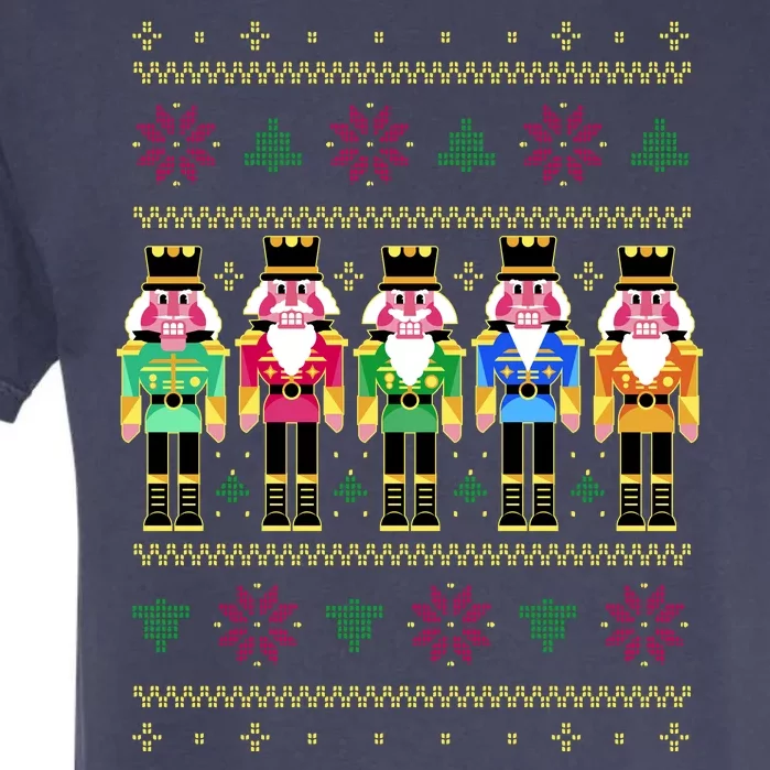 Golden Nutcracker Funny Jolly & Merry Ugly Christmas Garment-Dyed Heavyweight T-Shirt