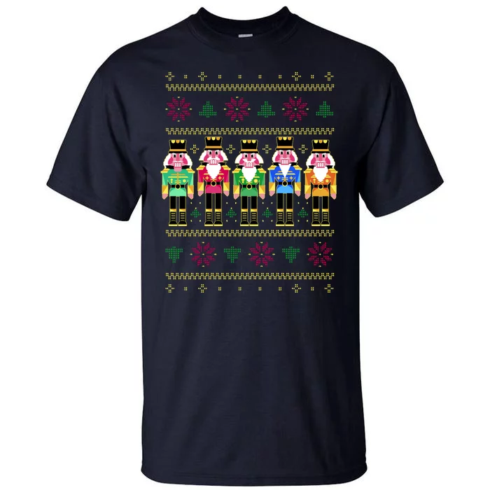 Golden Nutcracker Funny Jolly & Merry Ugly Christmas Tall T-Shirt