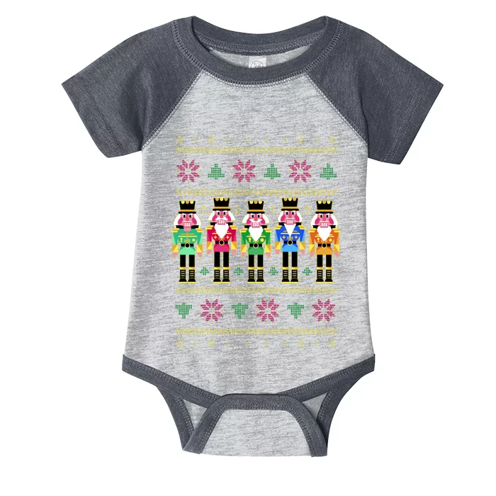 Golden Nutcracker Funny Jolly & Merry Ugly Christmas Infant Baby Jersey Bodysuit