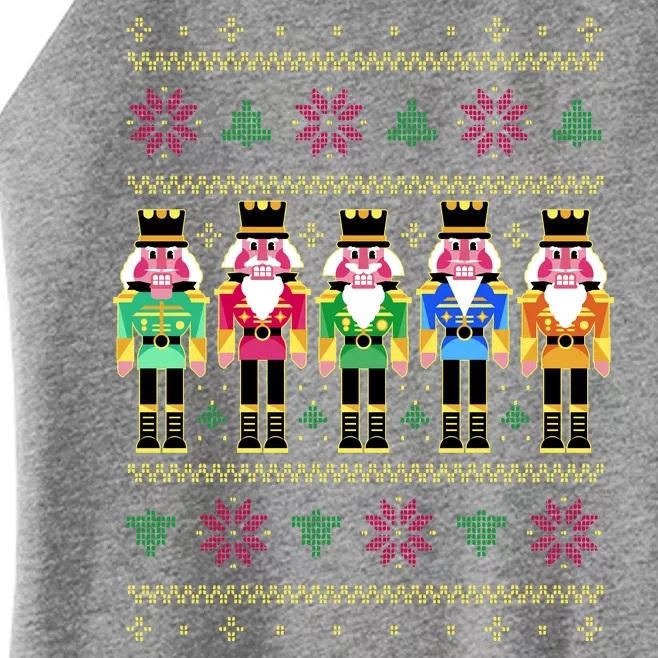 Golden Nutcracker Funny Jolly & Merry Ugly Christmas Women’s Perfect Tri Rocker Tank