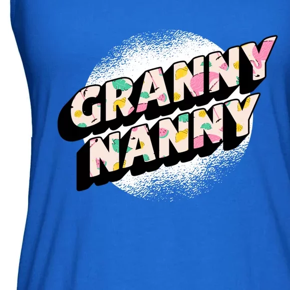 Granny Nanny Grandmothers Taking Care Of Grandchildren Gift Ladies Essential Flowy Tank