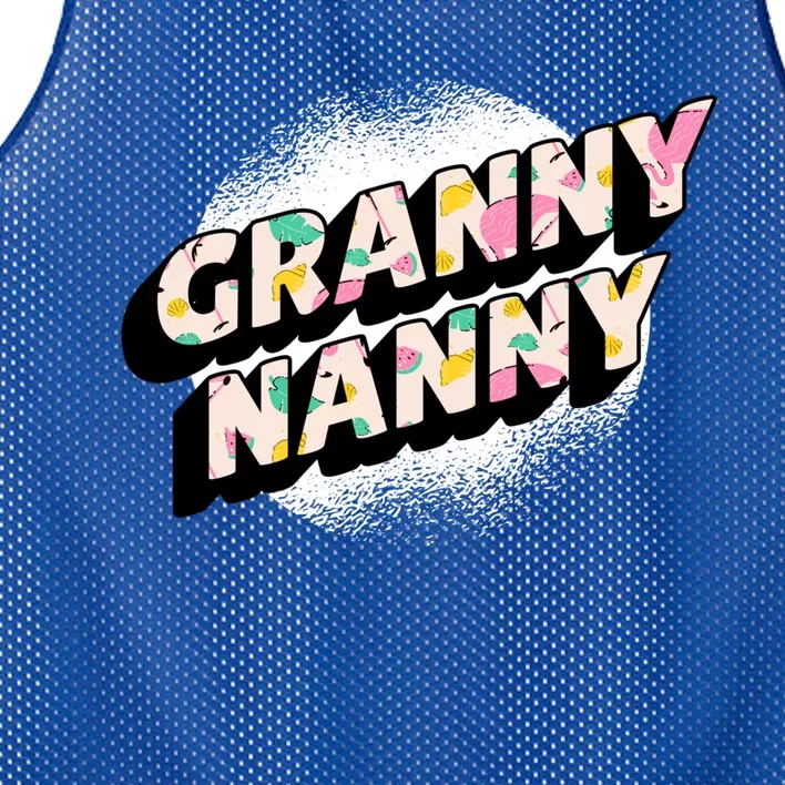 Granny Nanny Grandmothers Taking Care Of Grandchildren Gift Mesh Reversible Basketball Jersey Tank