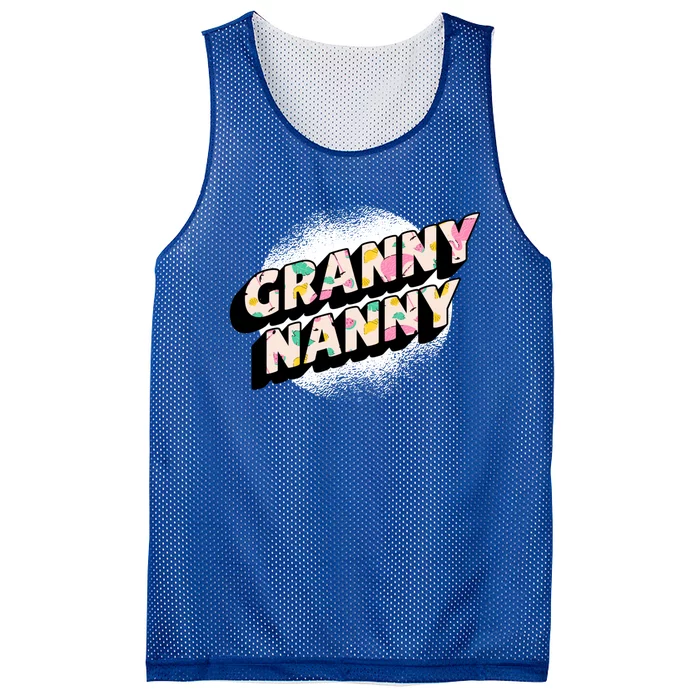 Granny Nanny Grandmothers Taking Care Of Grandchildren Gift Mesh Reversible Basketball Jersey Tank