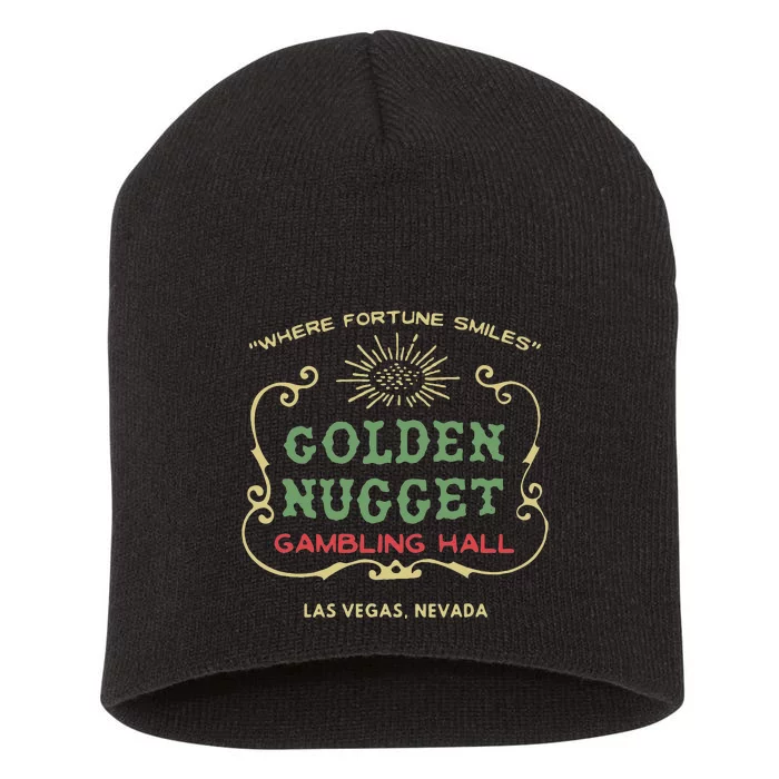 Golden Nugget Gambling Hall Vintage Las Vegas Unisex Short Acrylic Beanie