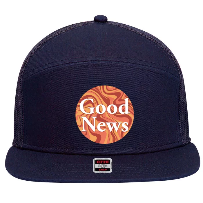 Good News 7 Panel Mesh Trucker Snapback Hat