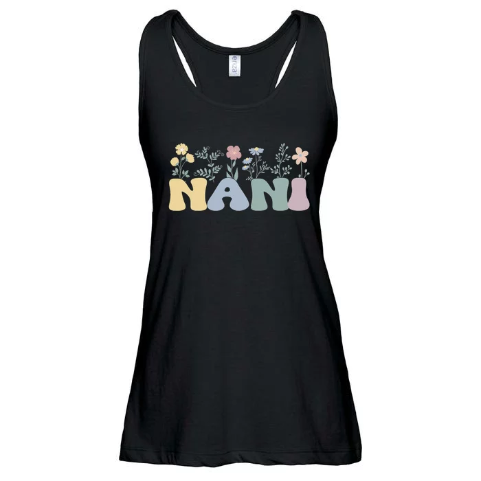 Groovy Nani Grandmother Flowers Nani Grandma Ladies Essential Flowy Tank