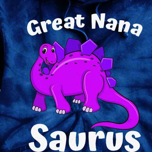 Great Nanasaurus Great Nana Dinosaur Lover Dino Mother's Day Tie Dye Hoodie