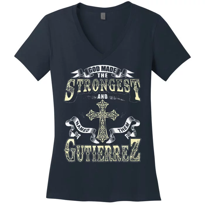 Gutierrez Name Gutierrez Last Name Birthday Premium Women's V-Neck T-Shirt