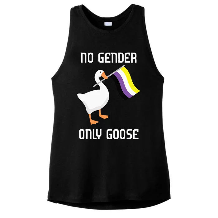 Goose No Gender Pride Flag Lgbtq Gay Ladies Tri-Blend Wicking Tank