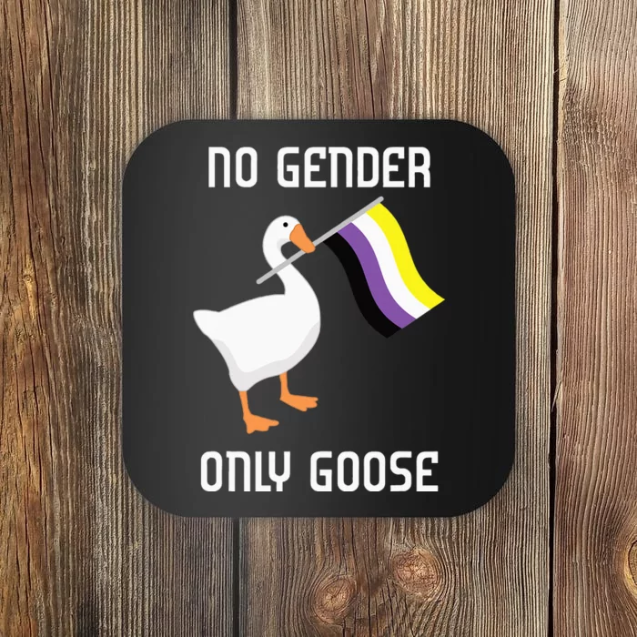 Goose No Gender Pride Flag Lgbtq Gay Coaster