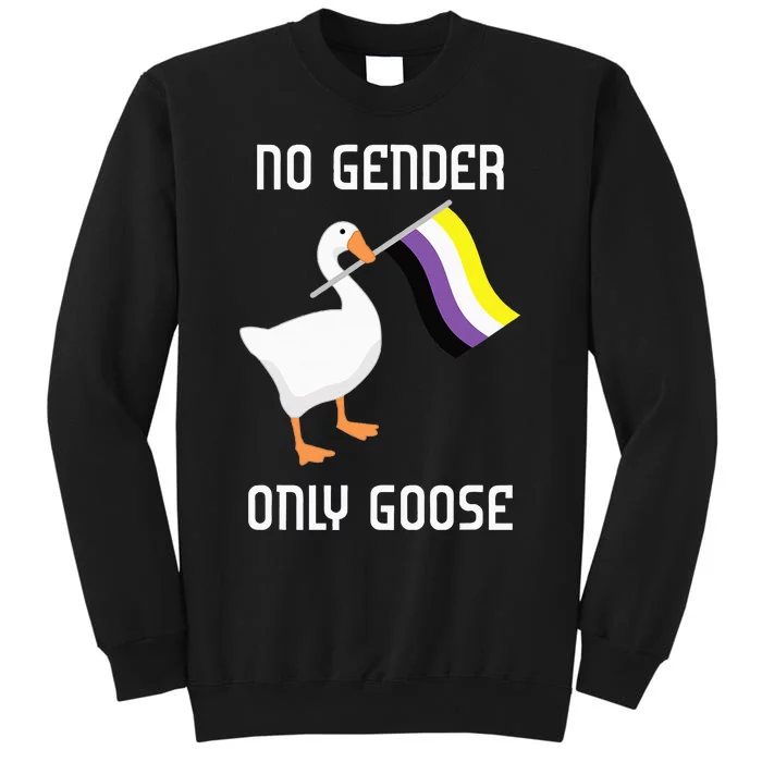 Goose No Gender Pride Flag Lgbtq Gay Tall Sweatshirt