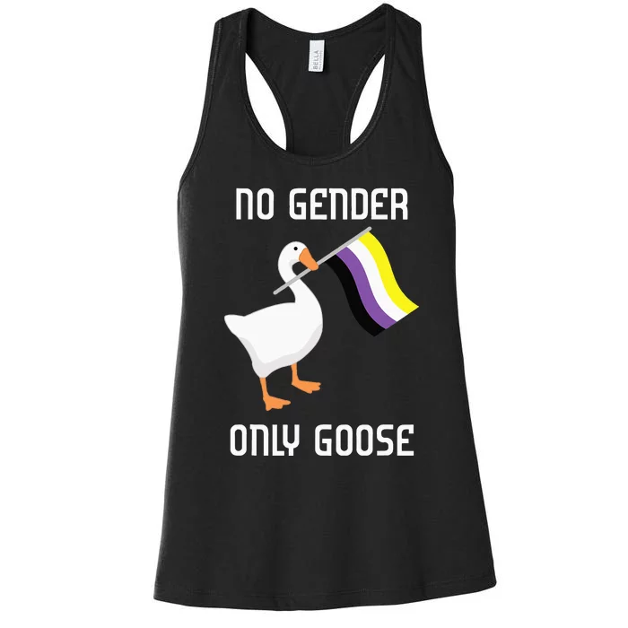 Goose No Gender Pride Flag Lgbtq Gay Women's Racerback Tank