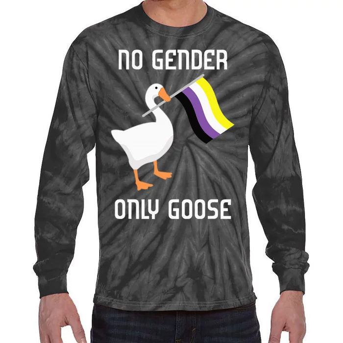 Goose No Gender Pride Flag Lgbtq Gay Tie-Dye Long Sleeve Shirt