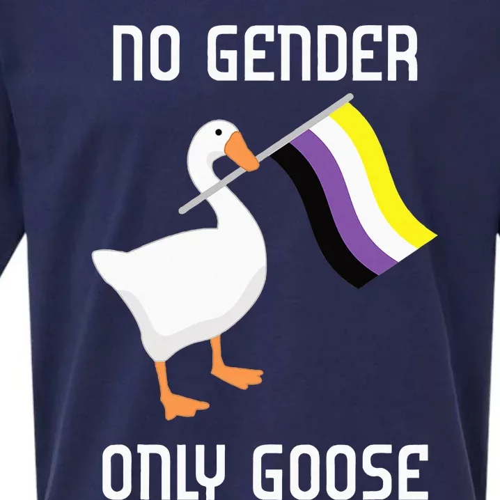 Goose No Gender Pride Flag Lgbtq Gay Sueded Cloud Jersey T-Shirt