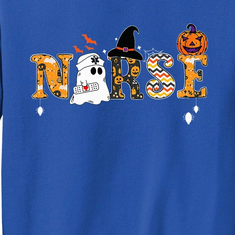 Ghost Nurses Halloween Crew Funny Costume Tall Sweatshirt