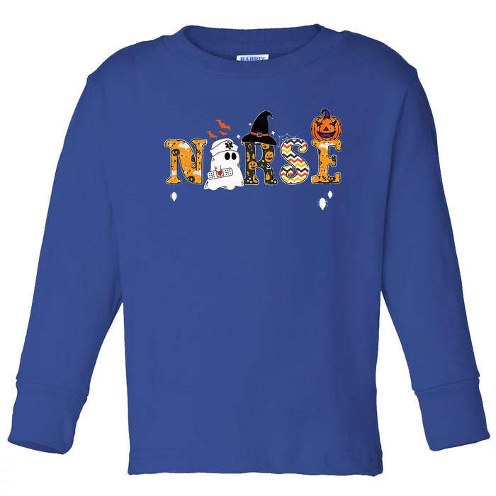 Ghost Nurses Halloween Crew Funny Costume Toddler Long Sleeve Shirt