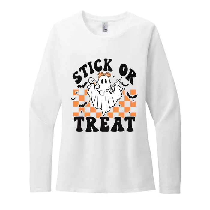 Ghost Nurse Halloween Womens CVC Long Sleeve Shirt