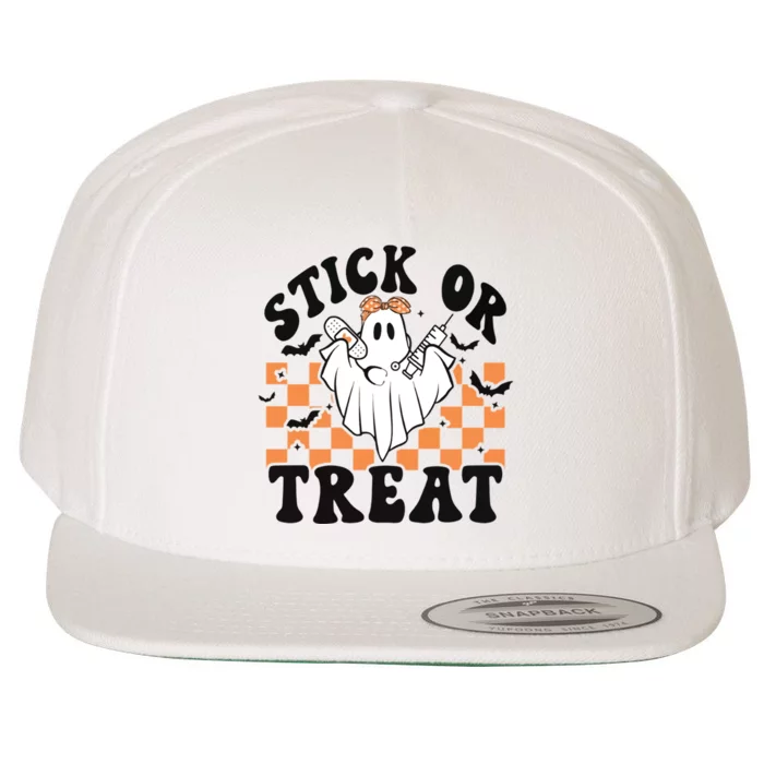 Ghost Nurse Halloween Wool Snapback Cap