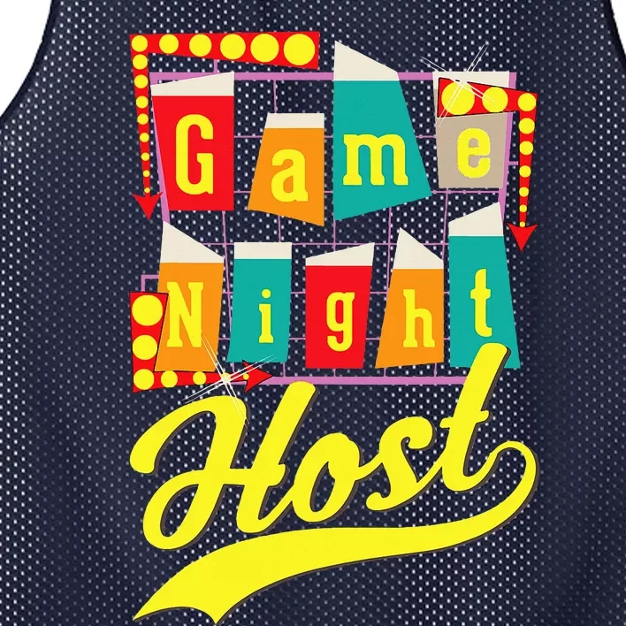 Game Night Host Family Board Game Trivia Night Mesh Reversible Basketball Jersey Tank