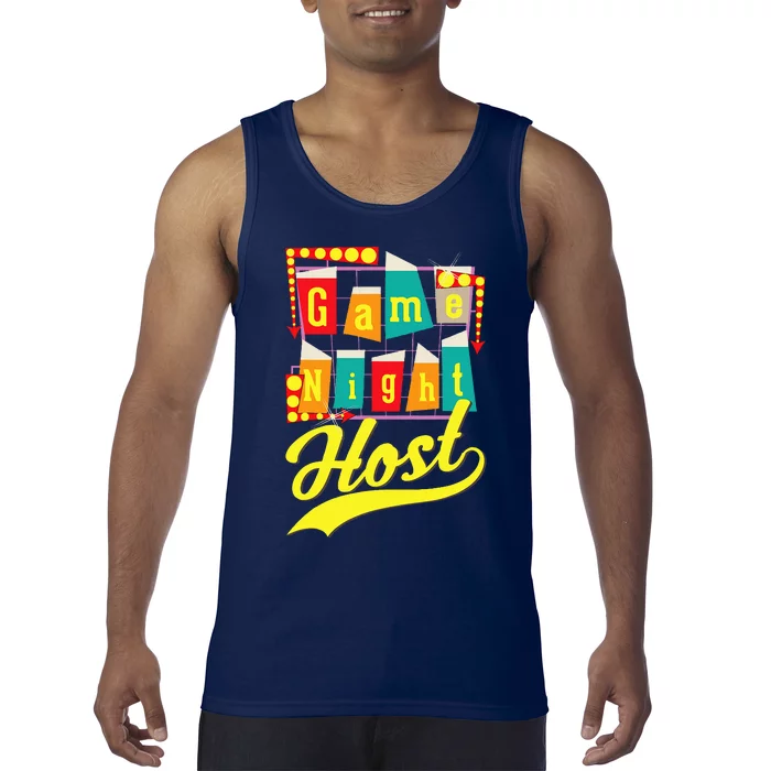 Game Night Host Family Board Game Trivia Night Tank Top