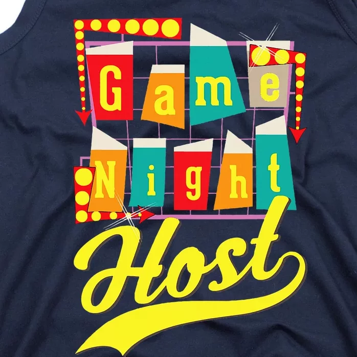 Game Night Host Family Board Game Trivia Night Tank Top