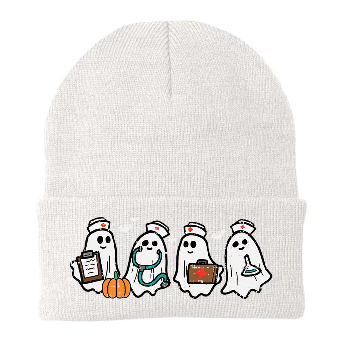 Ghost Nurses Halloween Crew Funny Costume Knit Cap Winter Beanie