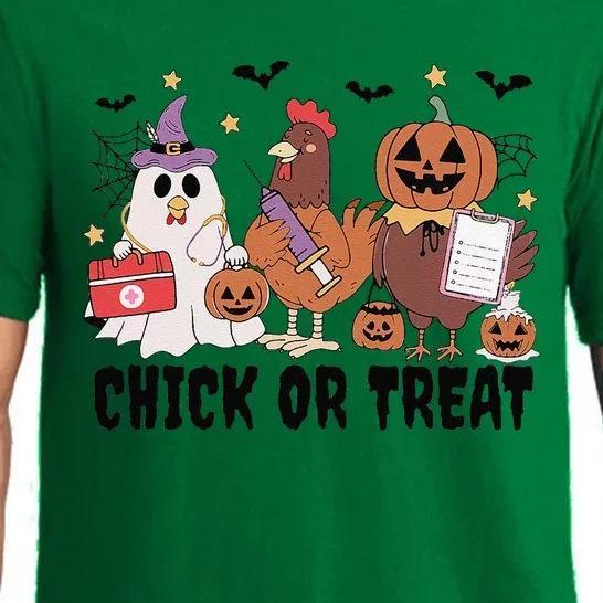 Ghost Nurse Halloween Chick Or Treat Er Nurse Spooky Nurse Pajama Set