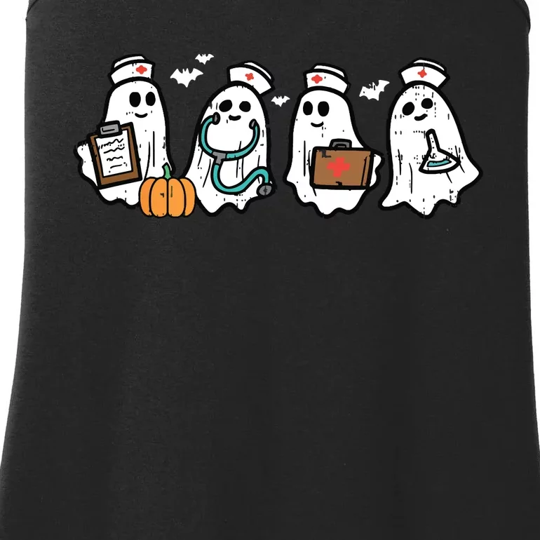 Ghost Nurses Halloween Crew Funny Costume Scrub Ladies Essential Tank