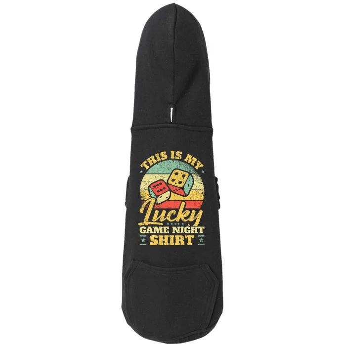 Game Night Host I Lucky Board Game Night Doggie 3-End Fleece Hoodie