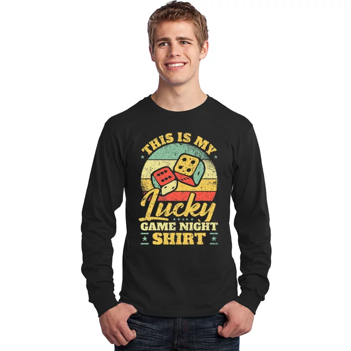 Game Night Host I Lucky Board Game Night Long Sleeve Shirt