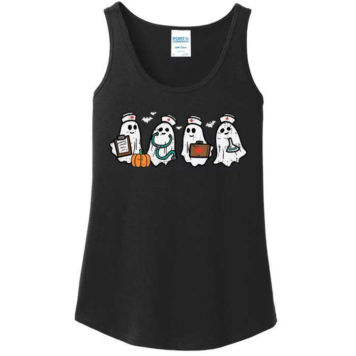 Ghost Nurses Halloween Crew Funny Costume Ladies Essential Tank