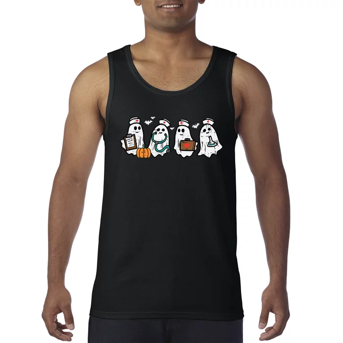 Ghost Nurses Halloween Crew Funny Costume Tank Top