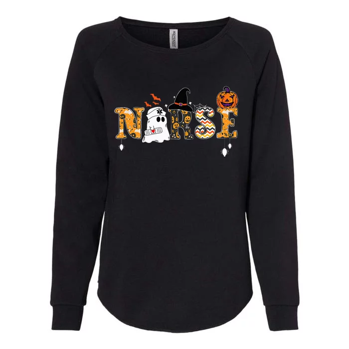 Ghost Nurses Halloween Crew Funny Costume Womens California Wash Sweatshirt