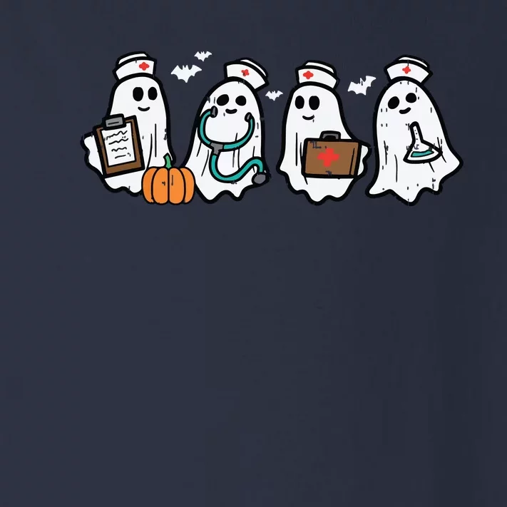 Ghost Nurses Halloween Crew Funny Costume Scrub Top Women Toddler Long Sleeve Shirt