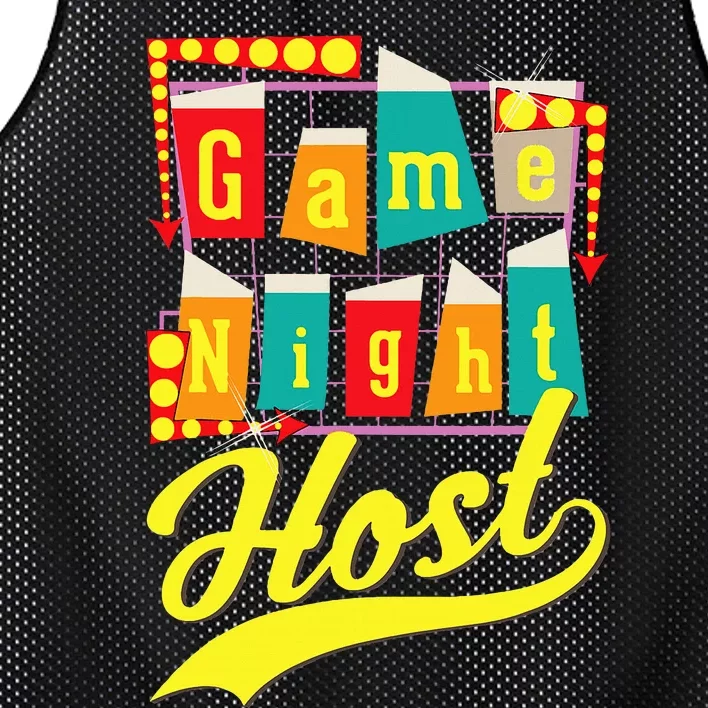 Game Night Host Family Board Game Trivia Night Mesh Reversible Basketball Jersey Tank