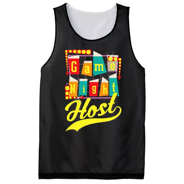 Game Night Host Family Board Game Trivia Night Mesh Reversible Basketball Jersey Tank