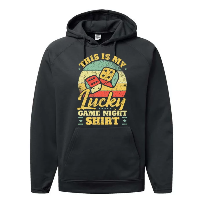 Game Night Host I Lucky Board Game Night Performance Fleece Hoodie