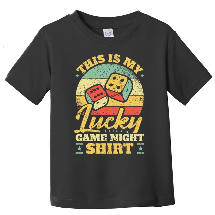 Game Night Host I Lucky Board Game Night Toddler T-Shirt